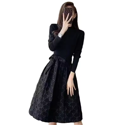 ladies dress high-grade woman clothes new fashion casual clothing waist slimming black evening and wedding dresses